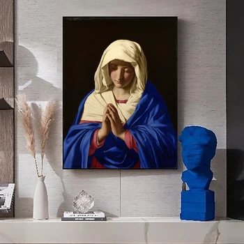 Religia lui Hristos Panza Picturi Tradiționale Isus și Fecioara Maria Imagine Arta de Perete Decor de Imprimare Poster Living Decor Acasă