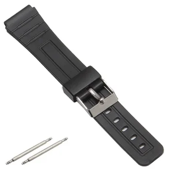 Moale Curea de Ceas Silicon Pentru Casio Watchband Înlocui Negru Curele Pentru Barbati Bratara Curea Trupa Durabil Bratara 16mm 18mm 20mm