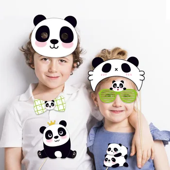 Drăguț China Panda Sălbatic O Petrecere Copil De Dus De Unica Folosinta Tacamuri Farfurii Agățat Panza De Paianjen Happy Birthday Party Consumabile Decoruri