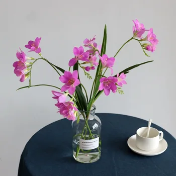 3D Orhidee Cymbidium Artifciail de Flori de Mătase Home Hotel Aranjament Floral Sala de Nunta Decor Flori False