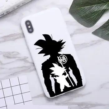 Dragon Ball Z Anime Son Goku DBZ Telefon Caz pentru iphone 14 Plus 13 12 11 Pro Max Mini XS X Xs SE 2020 XR Bomboane Alb cu Capac de Silicon