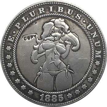 Hobo Nichel 1885 statele UNITE ale americii Morgan Dollar COIN COPIA Tip 131