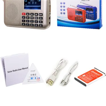 L-388 Multi-function Display Digital Radio FM, Portabil, Card de Vorbitor, în aer liber de Iluminat cu LED,Solar Radio de Urgență