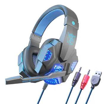 Cu fir căști de gaming pentru pc Cu Microfon, Supra-ureche Bas Profund Stereo de 3,5 mm jucătorii Căști pentru PS4 Xbox One PC