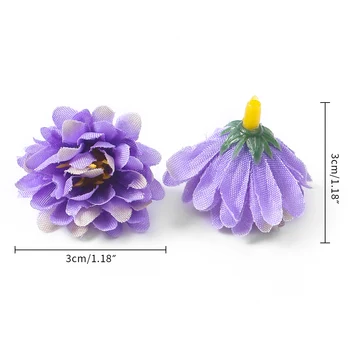 20buc Mini 3cm Garoafe Handmade Flori Artificiale Cap Pentru Decor Nunta DIY Coroană de flori Cadou Scrapbooking Ambarcațiuni de Flori False