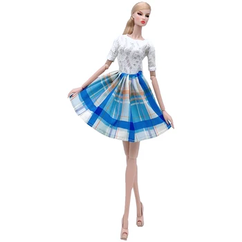 NK Oficial 1 Buc Albastru Rochie de Balet Pentru Papusa Barbie Costume 1/6 Papusi Accesorii de Moda Dans Haine Fusta Jucarii