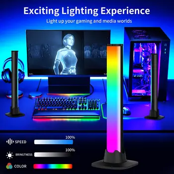 Inteligent de Lumina RGB LED Bar Simfonie Lampa cu APLICAȚIE de Control Ritm de Muzică de Fundal pentru Jocuri, Camera TV Decor de birou Lampa de Noapte