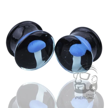 De Vânzare la cald Realizate manual din Sticlă Meduze Ureche Ecartament Plug Șa Ear Expander Targă se Amestecă Modele de Body Piercing Bijuterii 6-16mm