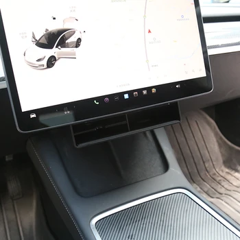 Sub ecran Cutie de Depozitare Tabloului de bord ABS Pentru Tesla Model 3 Model Y 2021-2022-Cheie Cardul Gadget de Stocare Spațiu Mare Model Y/3