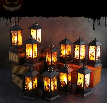 1 BUC Decor de Halloween Agățat LED Lanterna Led-uri Înfricoșător Lumina Lumânărilor Epocă Castelul de Dovleac Fantoma de Halloween Prop Partid Decor Acasă