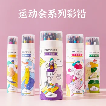 12 18 24 Culori Creioane din Lemn Non-Toxic HB Colorat Duce Standard Pictura Pen Elevii Desen Schiță Creion Kawaii Papetărie