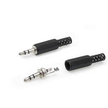 10buc 3.5 MM Negru Carcasa din Plastic mono stereo mufă Audio Jack Plug wire plug Conector pentru Căști