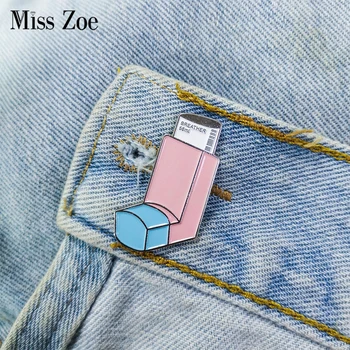 Aerisire Email Pin Roz Albastru Broșe pentru Rucsac Haine Pin Rever Desene animate Insigna de Bijuterii