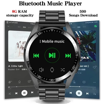 Noi apelare Bluetooth Ceas Inteligent 454*454 AMOLED 1.39 Inch Ecran Ceas Afișa Întotdeauna 8G de Muzică Locale Smartwatch Bărbați TWS Căști