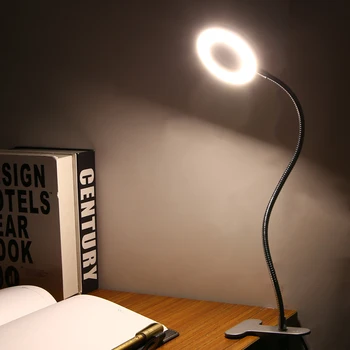 Lampa de birou de Protecție a Ochilor USB Lumina pentru Citit Birou Noptiera Flexibil Estompat Clip Pe Led Lumină de Carte