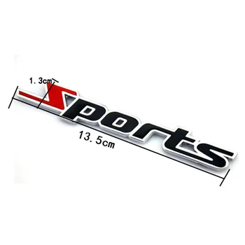 Styling auto 3D Inoxidabil Sport Emblema, Insigna Autocolante pentru Ford Focus Kuga, Fiesta, Ecosport Mondeo Scape Explorer Marginea Mustang