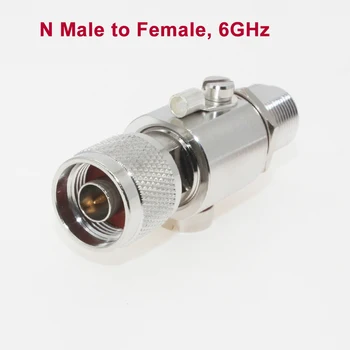 6GHZ N Tip Coaxial Fulger Descărcător de protecție la Supratensiune N de sex Masculin la Feminin cu Descărcare în Gaze de Protecție pentru HAM Radio CB WLAN WiFi50ohm