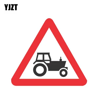 YJZT 12.4 CM*11CM Tractor Semn de Siguranță Rutieră Masina Autocolant de Avertizare Decal PVC 12-0841