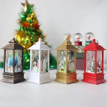 Decoratiuni de craciun pentru Casa Lanterna Led Candle Ceai aprind Lumanari Ornamente pentru Pomul de Crăciun Moș Crăciun Elan Lampa Kerst Cadou de Anul Nou