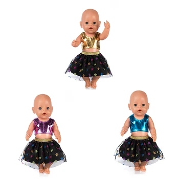 2019 Nou Dans skirtFit 17 inch 43cm Haine Papusa Născut Baby Doll Accesorii Costum Pentru Copil Ziua de nastere Festivalul Cadou