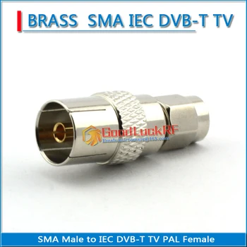 SMA Male cu IEC DVB-T TV PAL Conector de sex Feminin Priza IEC Masculin la SMA Female Plug Placat cu Nichel Direct Coaxial RF Adaptoare