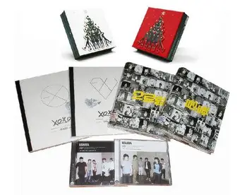 Autentic EXO K+M MAMA Hohote XOXO Minuni În decembrie Album Wu Yifan Kris Luhan Cântăreață de sex Masculin Echipa de Muzica Pop 8 CD Poze Set de Carte