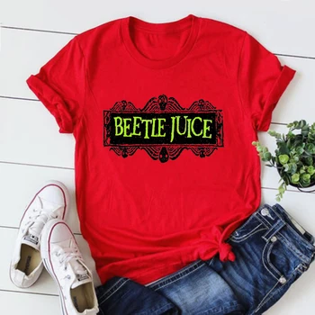 Beetlejuice Haine de Epocă, Desene animate Gotic T-shirt Beetlejuice Tricouri Femei Tricou Harajuku Camasi pentru Femei Goth L
