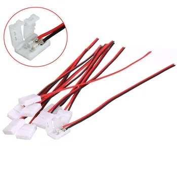 En-gros 10buc PCB Cablu 2 Pini LED Strip Conectori 3528/5050 8m/10mm Latime PCB Panglică Singură Culoare Adaptor