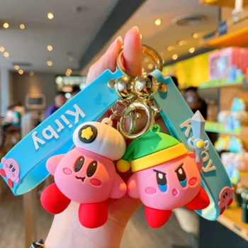 8 Stiluri De Culoare Roz Drăguț Kirby Steaua Aventura Anime Joc De Animale Pandantiv Gel De Siliciu Breloc Pentru Femei Geanta Keychian Jucarii Copii Cadouri