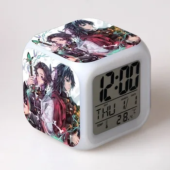 3d Demon Slayer Ceas Deșteptător Copii Anime Lumina Led Ceas Jucării serviciu de Trezire Ceas cu LED-uri Pentru Copii, Adulți Cadou Despertador Masă Droshipping