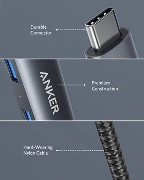 Anker hub usb Adaptor de 5-în-1 cu 4K C USB la HDMI usb c hub Ethernet Port 3 port-uri usb 3.0 pentru macbook pro pc accesorii