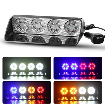 LED-uri Auto lampa de control de 12V de Poliție Auto, Stroboscop, Lampă de Semnal Camion SUV Lumini de Urgență 24LED Margele Cu Bricheta