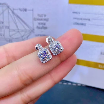 2020 nou moissanite cercei femei argint stud cercei argint 925 bijuterie strălucitoare mai bine decât diamant cadou GRA certificat