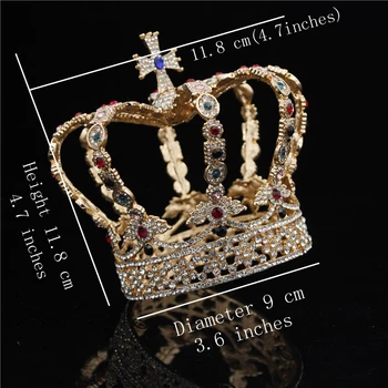 Royal Regina King Mireasa Tiara Coroana pentru Femei Bentita de Mireasa Diademe și Coroane de Nunta Bijuterii de Păr Accesorii Concurs Diadema