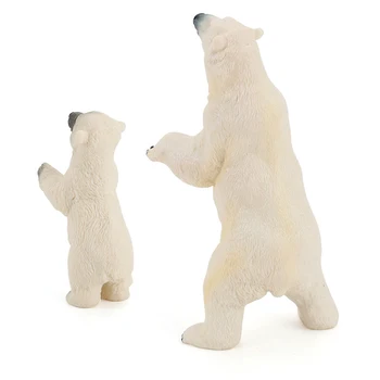 Simulare De Urs Polar Figurine Copii Jucarii Cadou De Animale Sălbatice De Acțiune Figura Decoratiuni Drăguț Modele De Urs Alb Cifre De Colectare