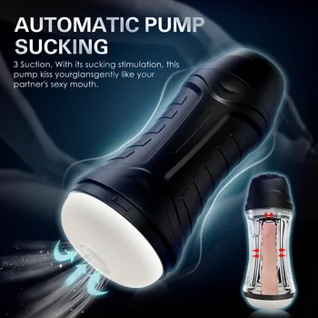 Automate De Sex Masculin Masturbator Cupa Vibrații Muie Suge Mașină De Silicon Oral Vagine Masturbari Cupa Jucarii Sexuale Bunuri Pentru Adulți