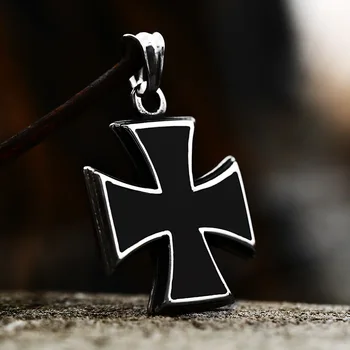 Oțel soldat din oțel inoxidabil clasic colier pandantiv cruce populare pentru Germania unic bărbați bijuterii
