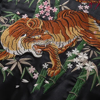 Toamna și iarna noi Yokosuka industriei grele brodate tigru sacou cu o singură față jacheta barbati personalizate uniforma de baseball