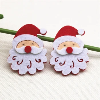 4.5 CM 10buc Non-țesute Patch-uri de moș Crăciun Simțit Aplici pentru Haine de Cusut Consumabile diy meșteșug ornament