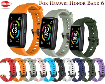 Moale Moda Silicon Sport Banda Curea Pentru Huawei Honor Band 6 Inteligent Brățară Brățară De Înlocuire Curea De Ceas Pentru Huawei Band6