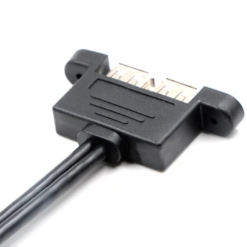 0,3 m 0,5 m PC Caz Placa de baza Built-in DuPont 9-pin 2-port USB de Tip Feminin Șurub de Blocare Panoul de Instalare Cablu