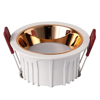 Încastrat Anti-glare LED Lumina fața Locului Gaura Dimensiune 75 MM de Aur/Argint de Frontieră Îngust corp de Iluminat Camera de zi Dormitor Lumina Reflectoarelor