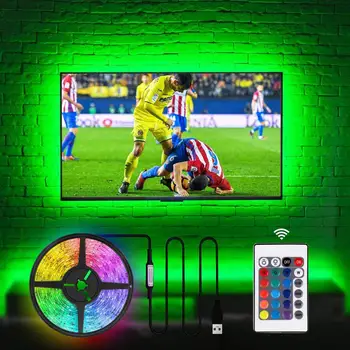 5V prin Cablu USB LED Strip Lumina RGB 5050 LED TV de Fundal de Fundal SMD Flexibila Panglică Bandă Stripe Lampa 1M 2m 3m 4m 5m