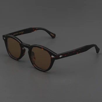 Johnny Depp Noapte Viziune Ochelari Om LEMTOSH Polarizat ochelari de Soare Vintage Galben Acetat Cadru Drivere Umbra Brand de Ochelari de Femeie