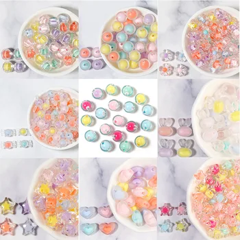 Transparent de desene animate de fructe de animale multi-stil de lumină-margele colorate din margele DIY coarda păr brățară cu margele accesorii bijuterii