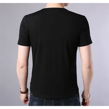 Cu mânecă scurtă t-shirt pentru bărbați 18 vară nouă tendință versiunea coreeană de bumbac primăvară bărbați rotund gât jumătate cu mâneci haine