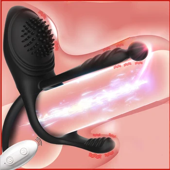 Penis Vibrator pentru Bărbați Cuplu Vibratoare Clitoris Vagin Stimularea Anală Control de la Distanță Intarziere Ejaculare sex Masculin, Prostata pentru Masaj