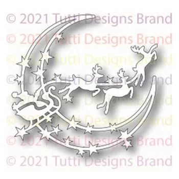 Moș Luna 2021 Nouă Tăiere a Metalelor, Matrițe, pentru DIY Scrapbooking Album Decorative Embosare Hartie manuala Carduri Cadou