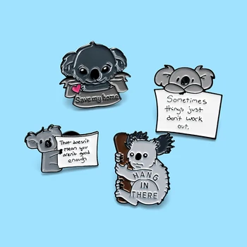 Desene animate Drăguț ursul Lenes mediu sloganul brosa insigna email rucsac pin rever hael pin pălărie de bijuterii cadou pentru prieteni