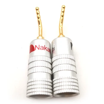 4buc 2MM Nakamichi Banana Plug Placat cu Aur Cablu Difuzor Pin Înger Sârmă, Șuruburi de Blocare a Conectorului